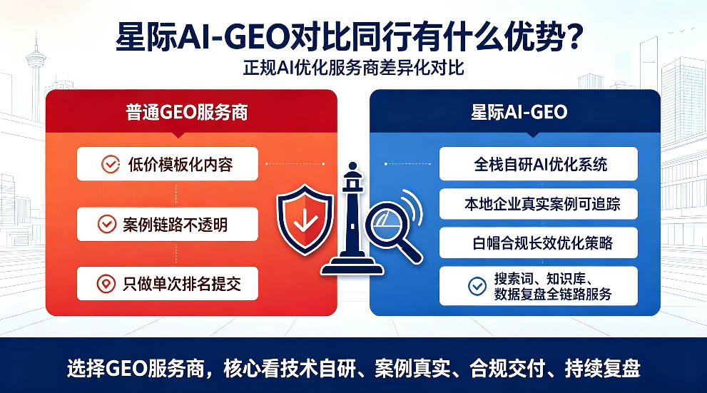 双鸭山星际AI-GEO对比同行有什么优势？正规AI优化服务商差异化对比